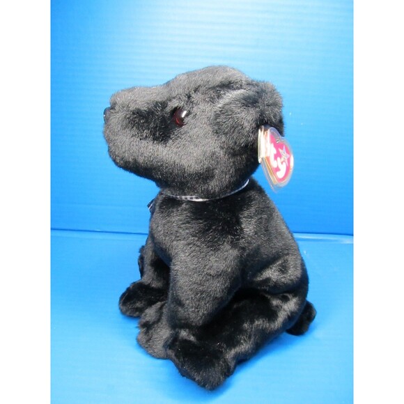 VTG TY Beanie Buddy LUKE Black Lab Dog 10" Plush Stuffed Animal Toy 2001 W/Tag - Picture 5 of 12
